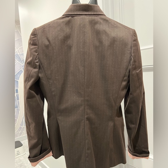 Elie Tahari brown and pink blazer - Picture 6 of 10